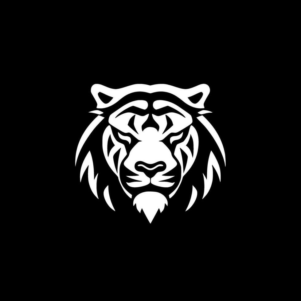 Tigre - minimalista y plano logo - vector ilustración