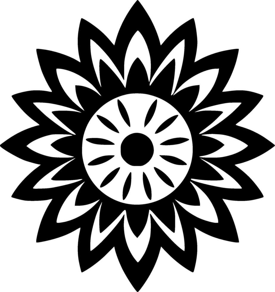 Sunflower, Minimalist and Simple Silhouette - Vector illustration