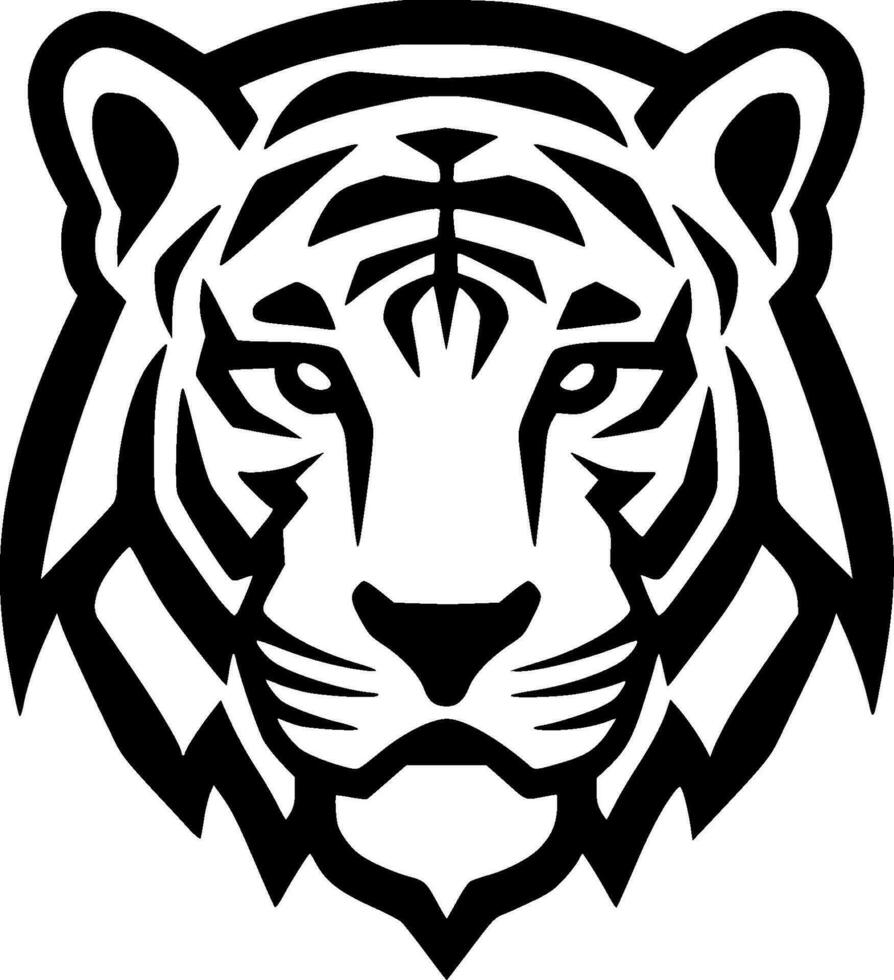 tigre, minimalista y sencillo silueta - vector ilustración