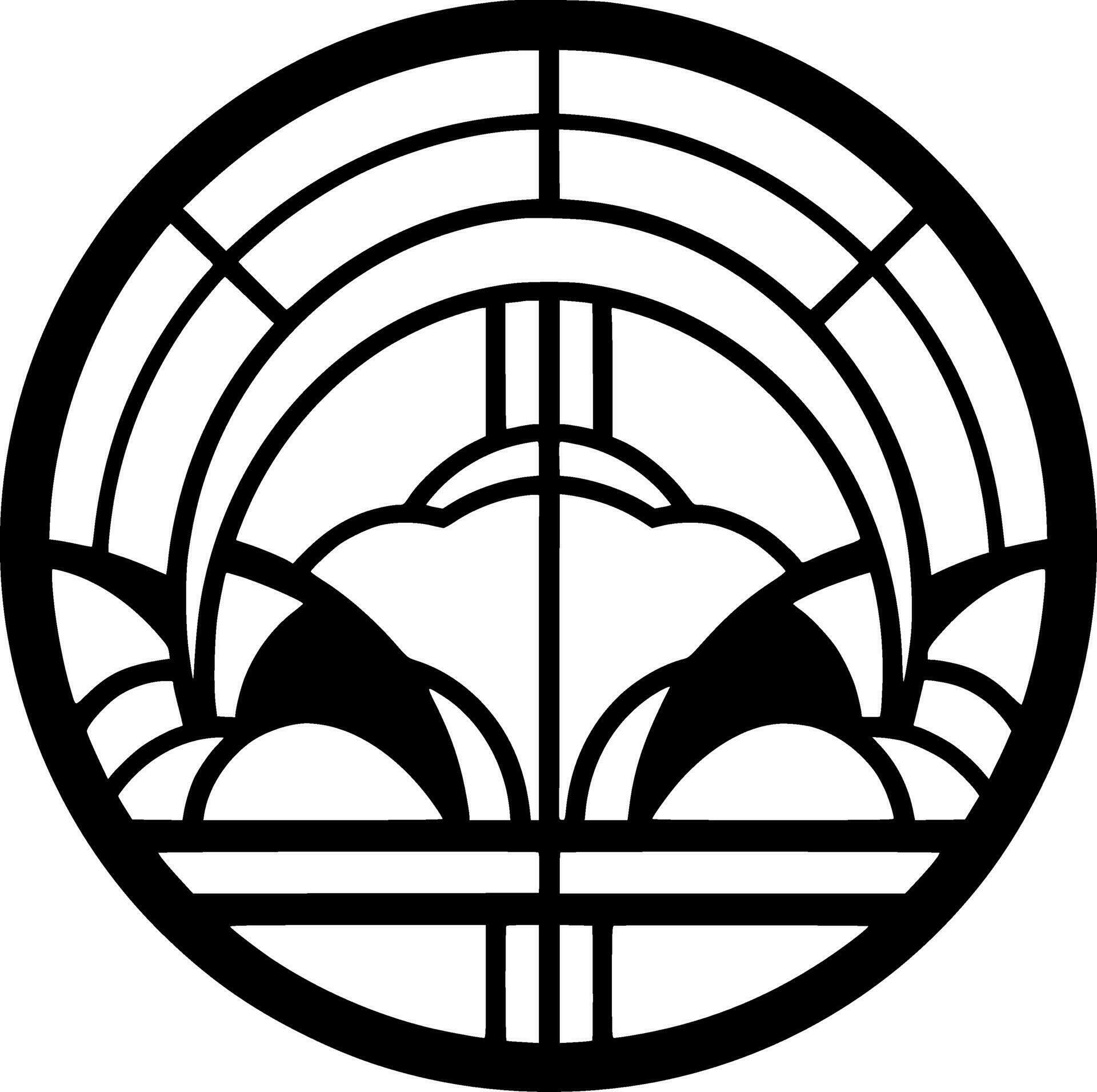 Stained Glass, Black and White Vector illustration 27724390 Vector Art