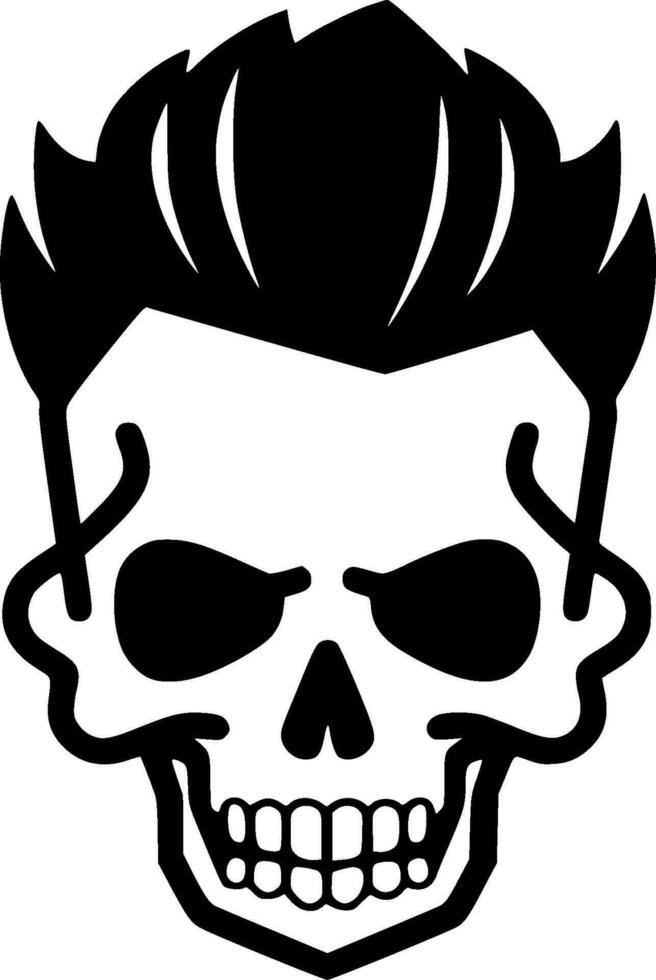 Skulls - Black and White Isolated Icon - Vector illustration