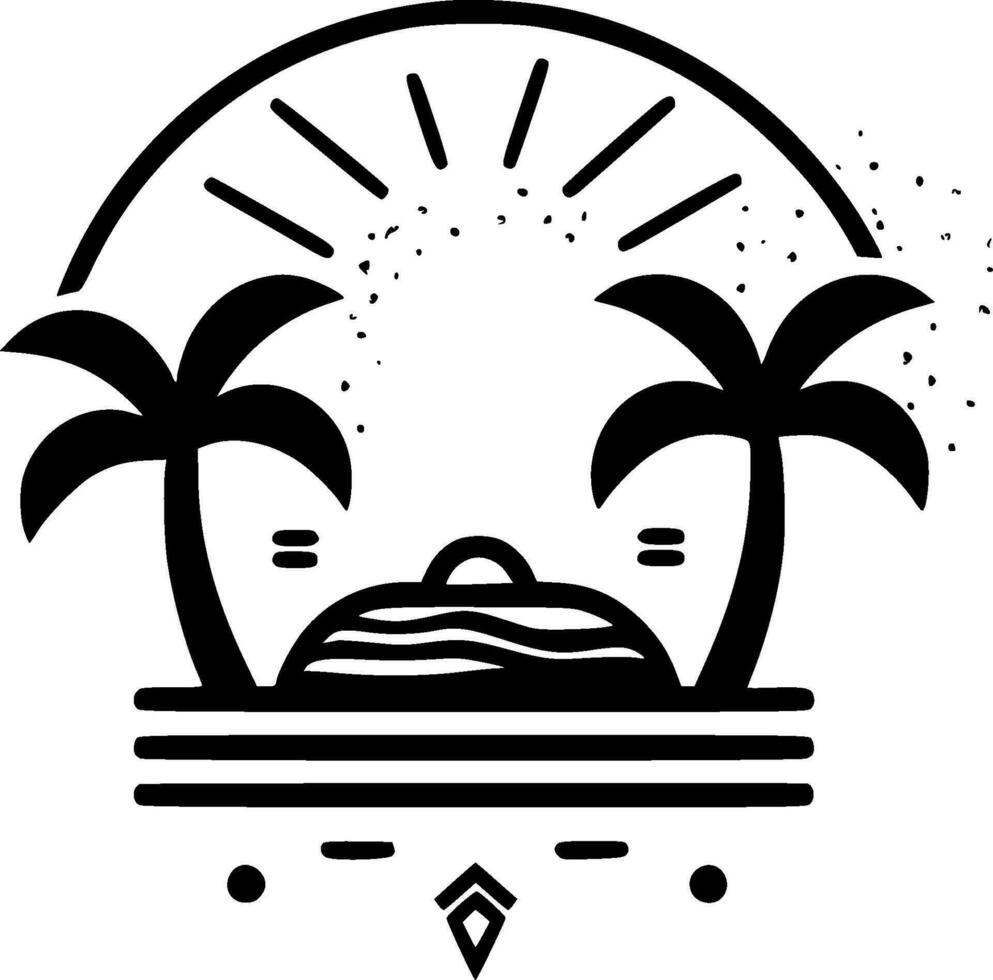 Summer - Minimalist and Flat Logo - Vector illustration