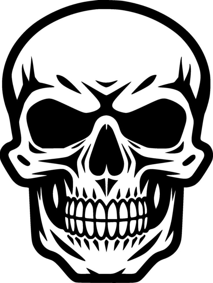 Skull, Minimalist and Simple Silhouette - Vector illustration