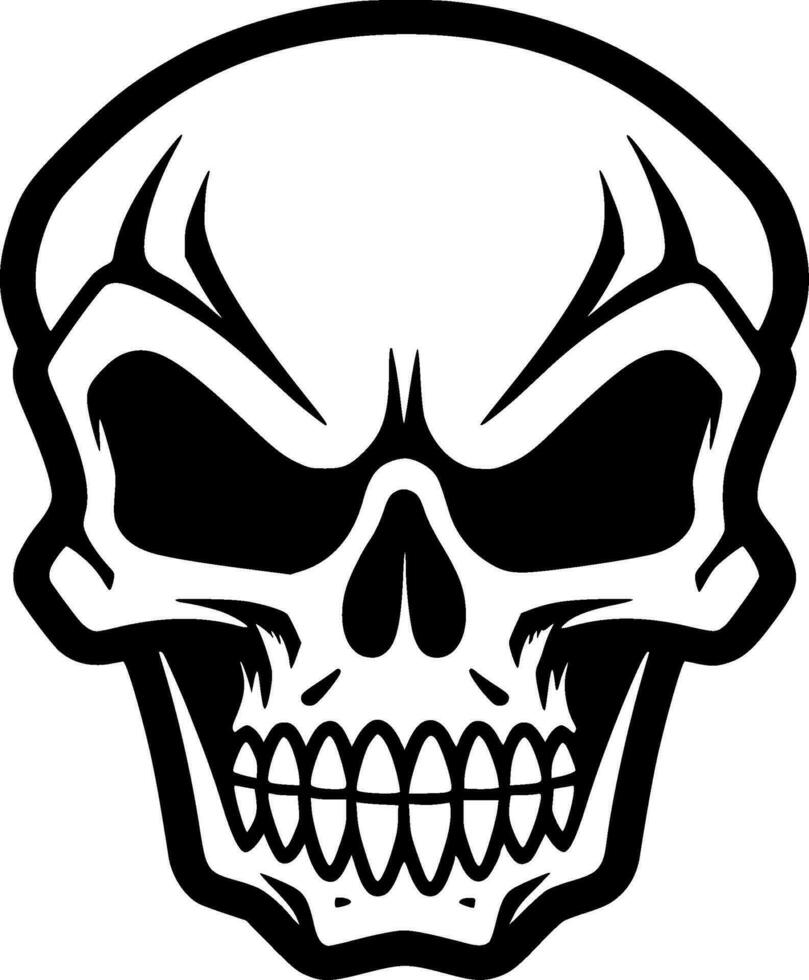 Skull, Minimalist and Simple Silhouette - Vector illustration