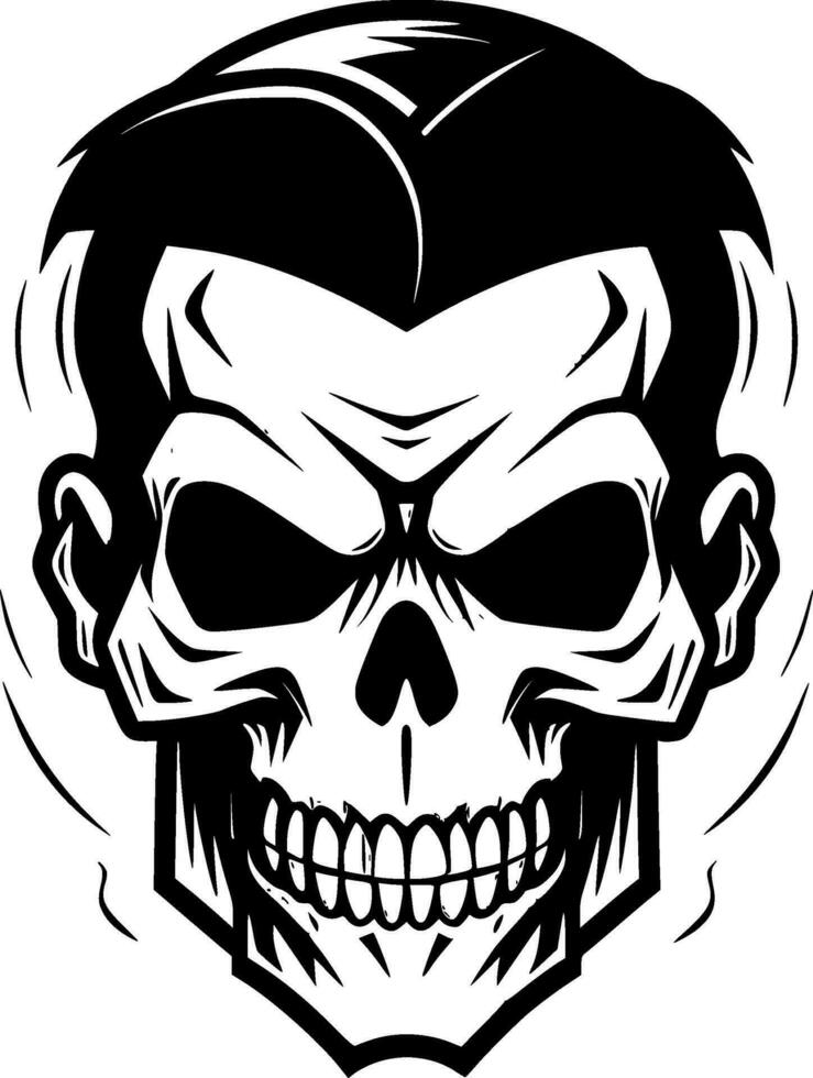 Skull, Minimalist and Simple Silhouette - Vector illustration