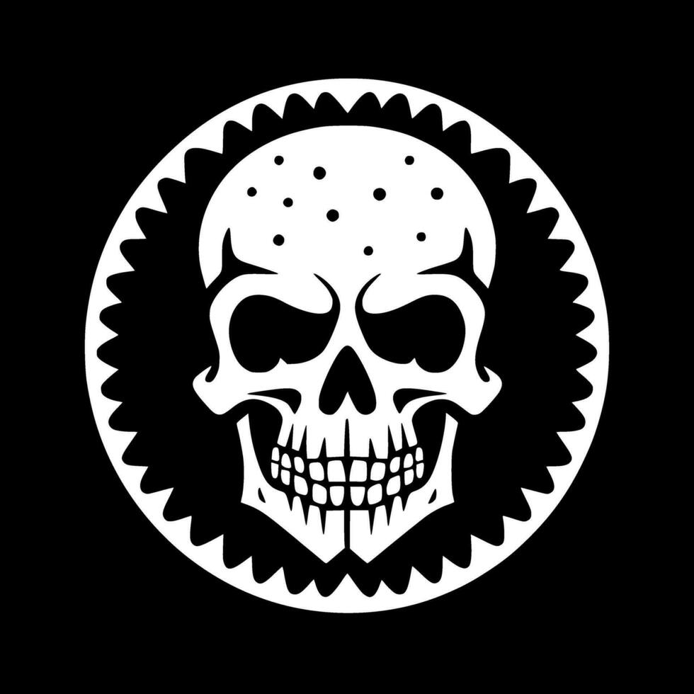 Skull, Minimalist and Simple Silhouette - Vector illustration