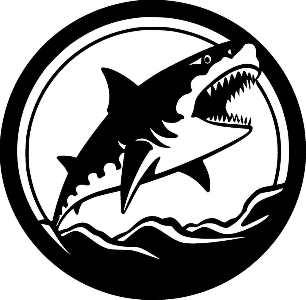 Shark - Minimalist and Flat Logo - Vector illustration