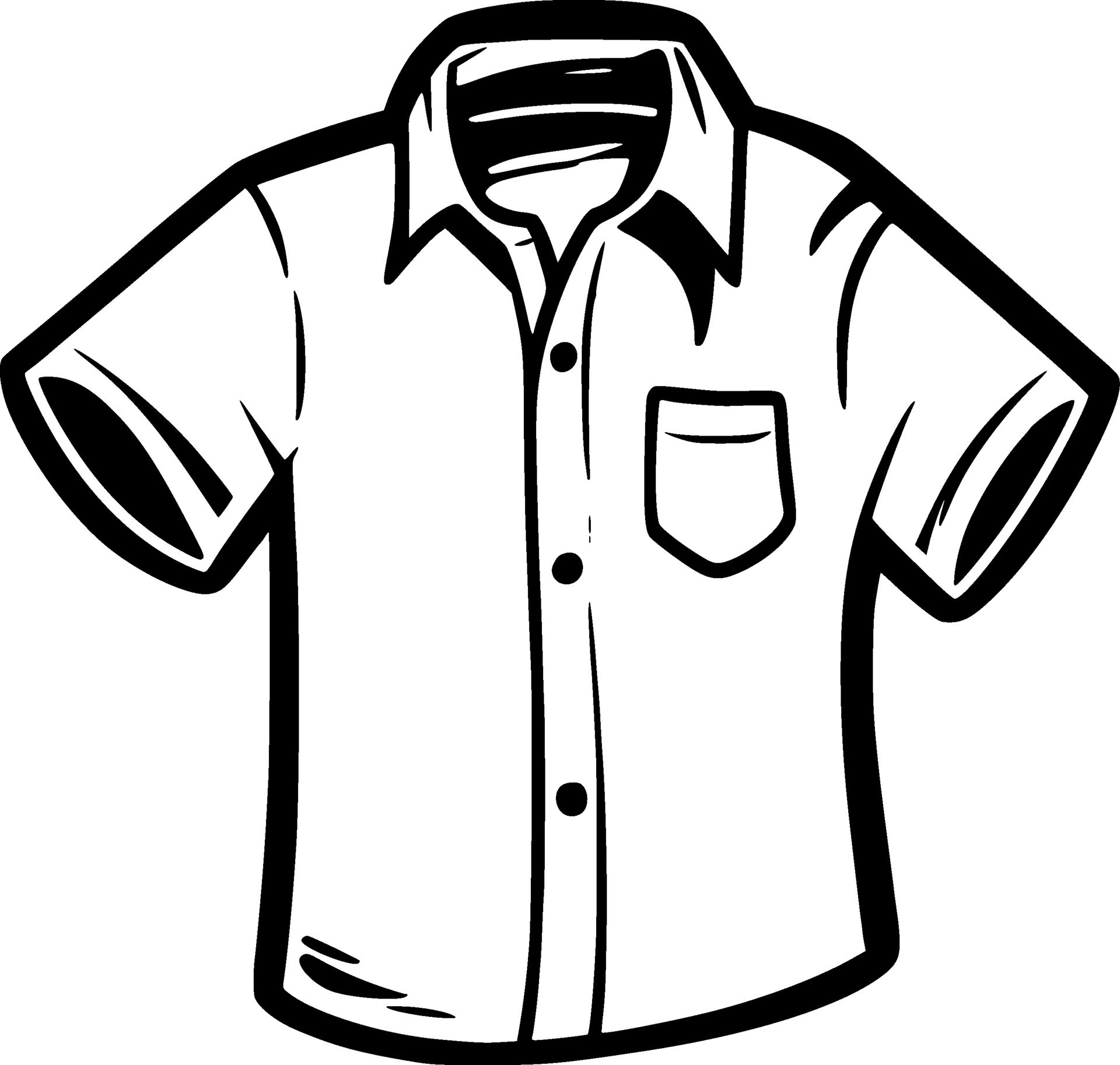 Shirt, Black and White Vector illustration 27724449 Vector Art at Vecteezy