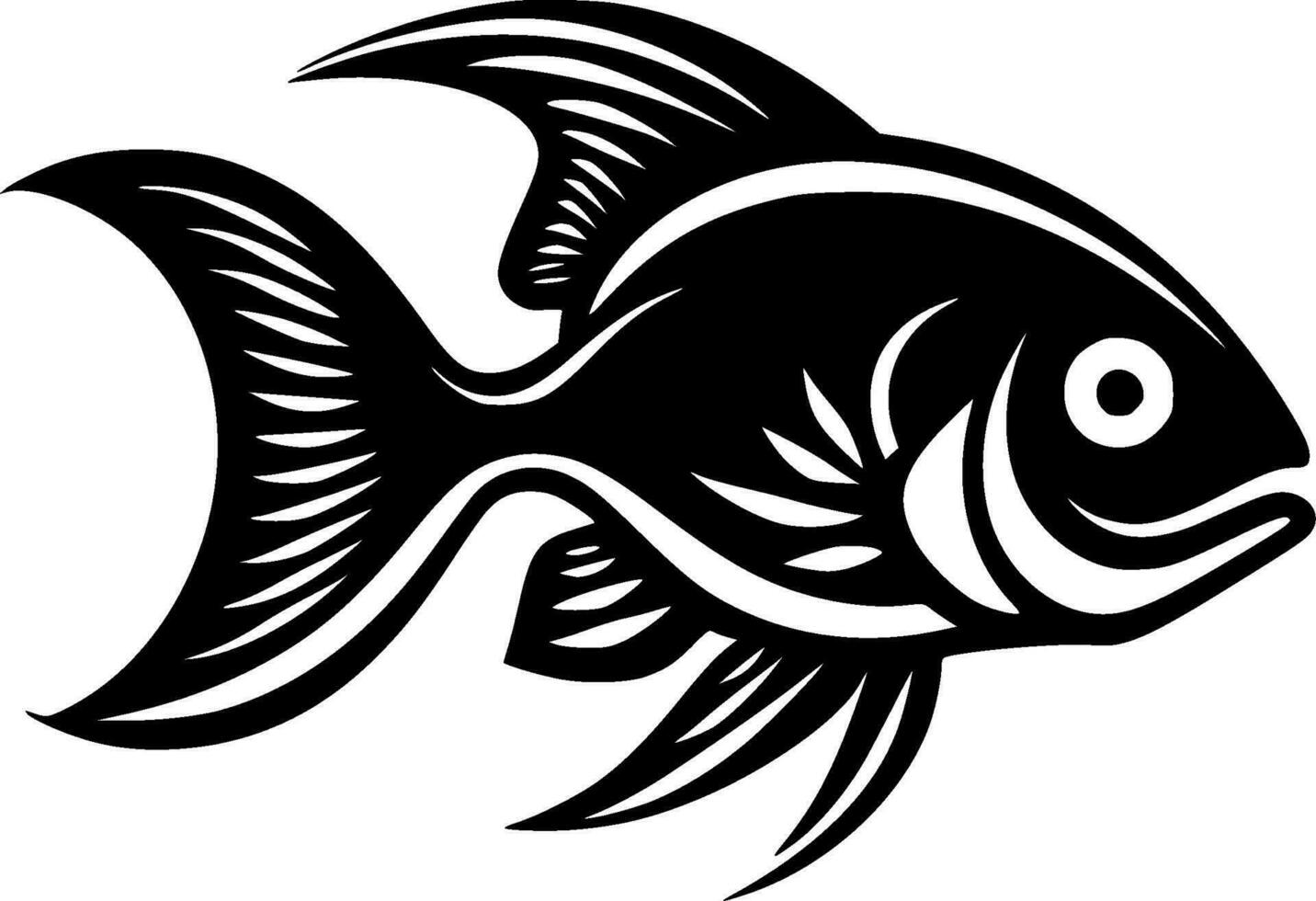 Fish - High Quality Vector Logo - Vector illustration ideal for T-shirt graphic