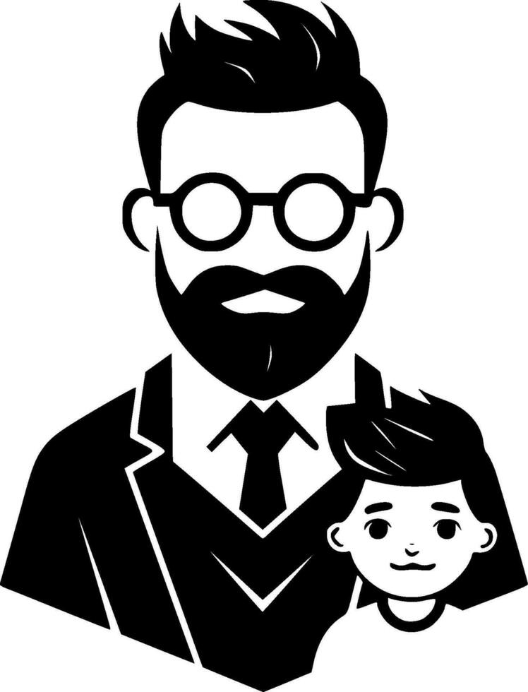 padre - minimalista y plano logo - vector ilustración