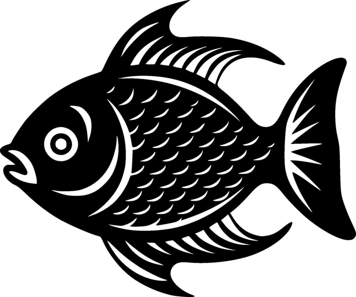 Fish - Minimalist and Flat Logo - Vector illustration