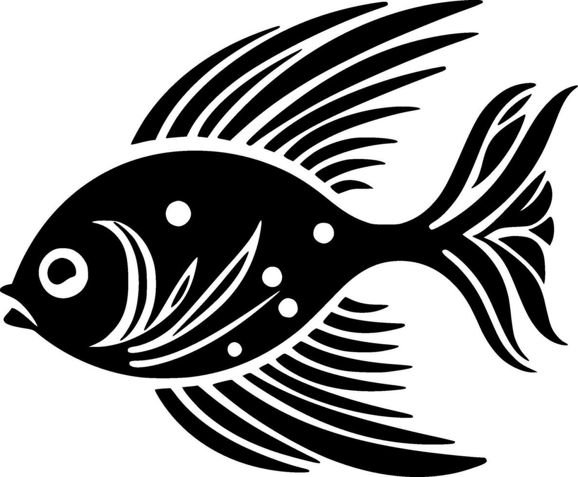 Fish, Minimalist and Simple Silhouette - Vector illustration