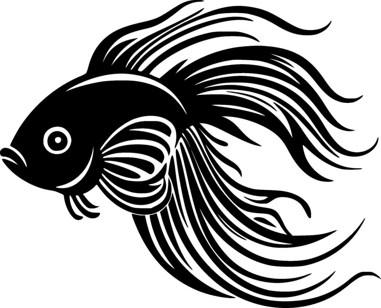 Fish, Minimalist and Simple Silhouette - Vector illustration