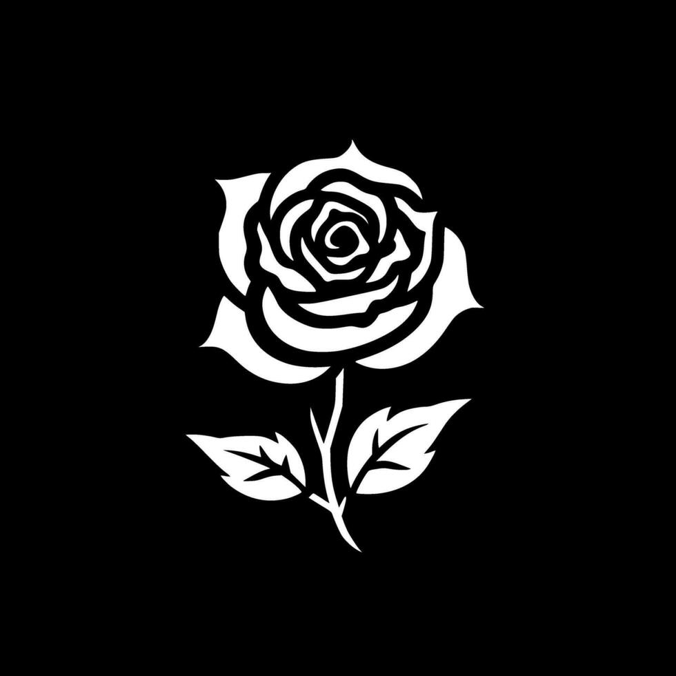 Rose - Minimalist and Flat Logo - Vector illustration