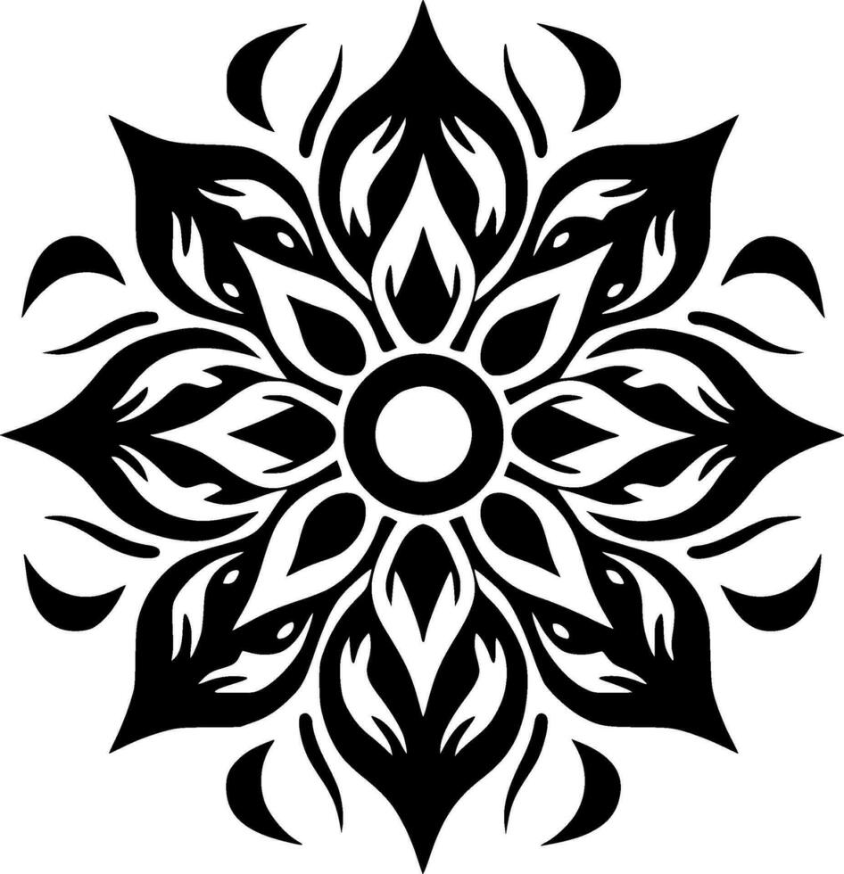 mandala - minimalista y plano logo - vector ilustración