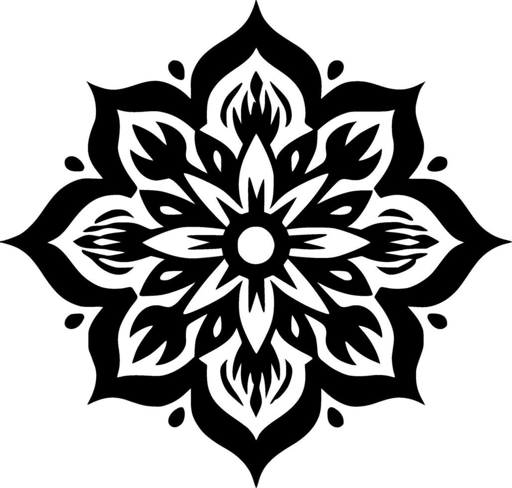 Mandala, Minimalist and Simple Silhouette - Vector illustration