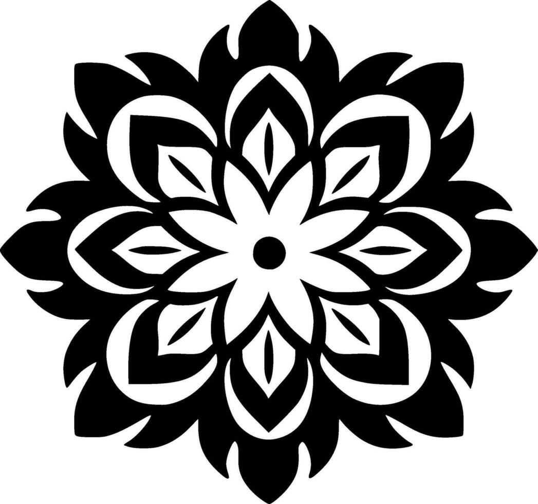 Mandala, Minimalist and Simple Silhouette - Vector illustration