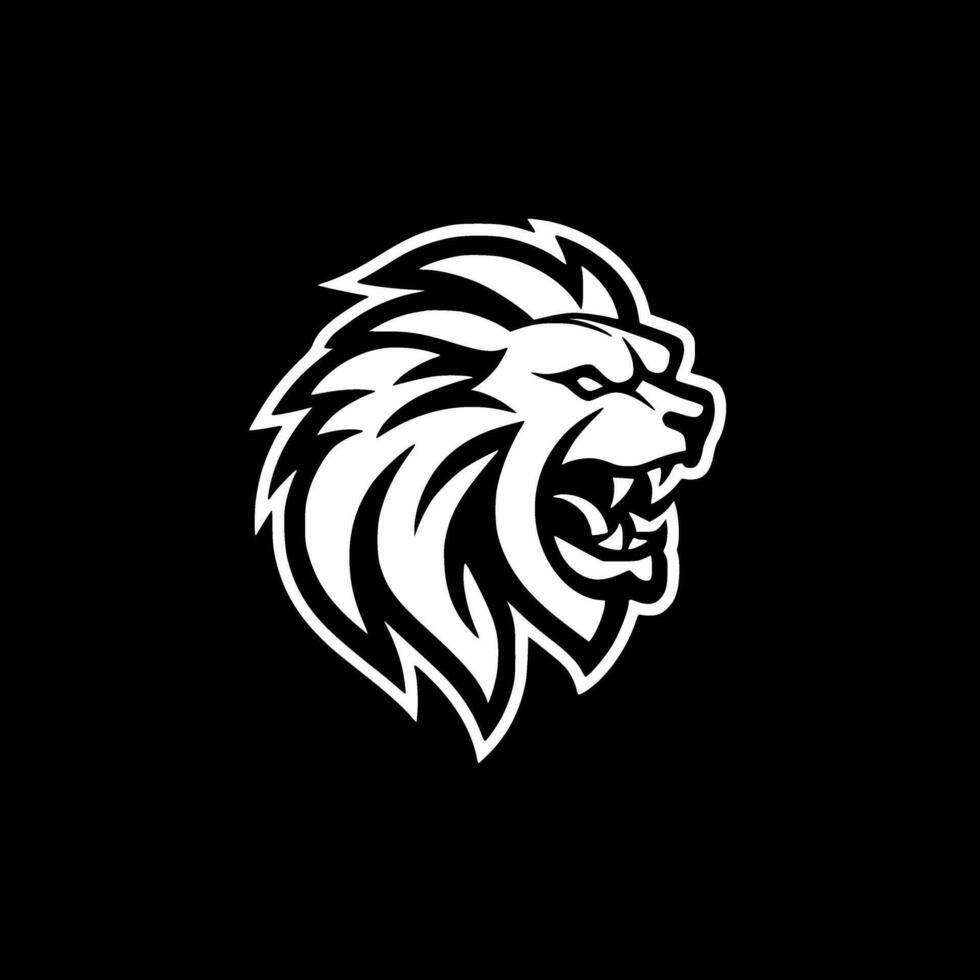 Lion, Minimalist and Simple Silhouette - Vector illustration