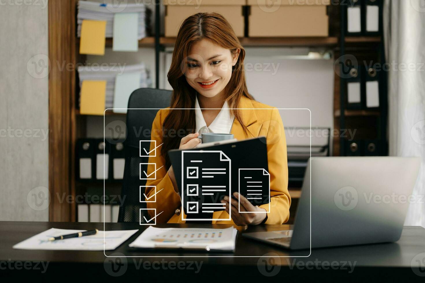 Checklist and filling survey form online. Document management system, DMS. Assessment form, questionnaire, checklist .Quality control and accuracy Check completeness.using a laptop and tablet photo