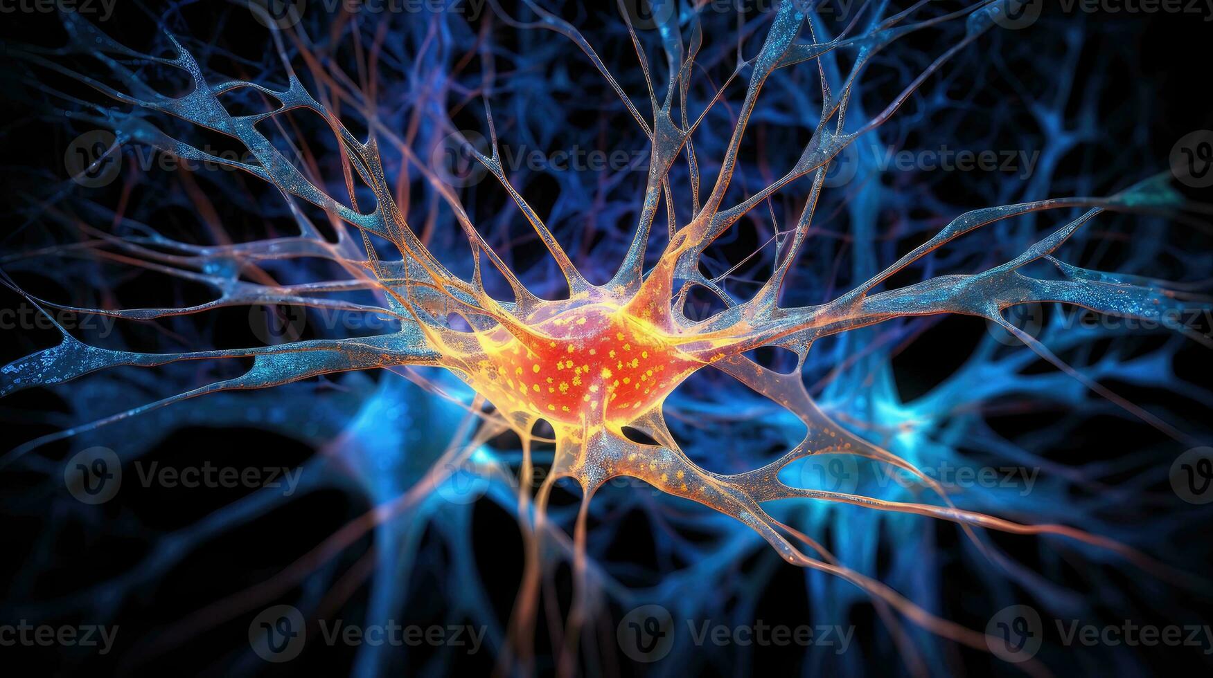 Brain Neurons Unveiled Explore the Intricacies of the Human Mind in a Captivating Image photo