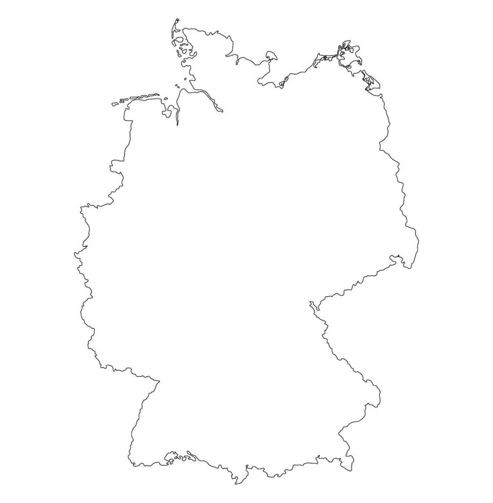 German map in white color vector