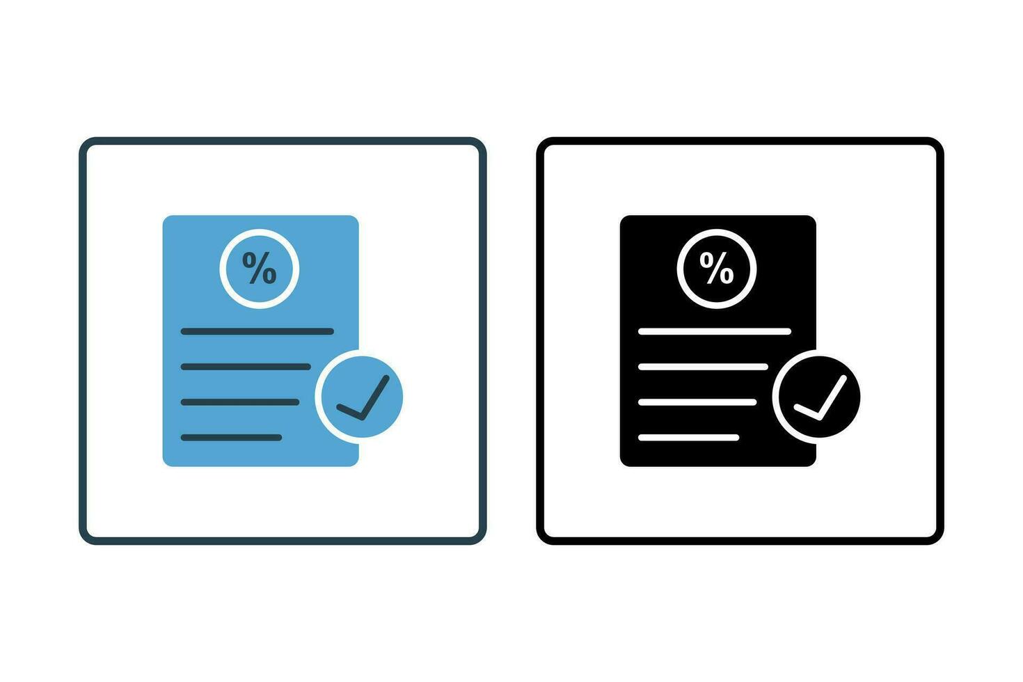 Loan Approval  Icon. Icon related to Credit and Loan. suitable for web site design, app, user interfaces, printable etc. Solid icon style. Simple vector design editable