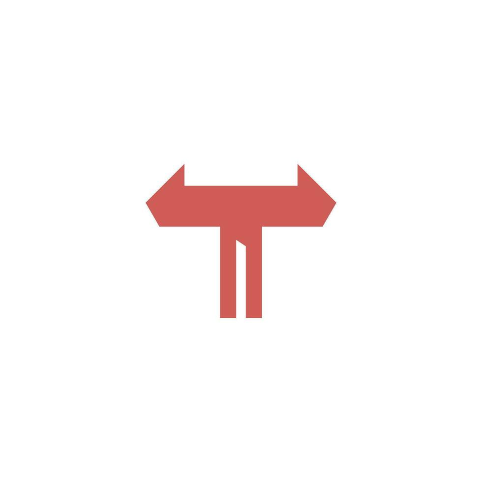 Letter T logo with modern creative design idea vector