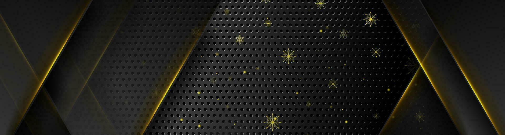 Hi-tech modern neon background with snowflakes vector