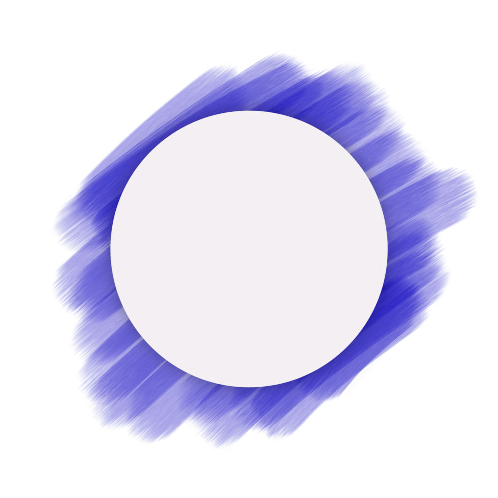 acuarela cepillo estilo circulo marco png