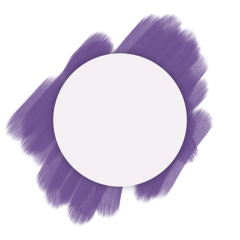 watercolor brush style circle frame png