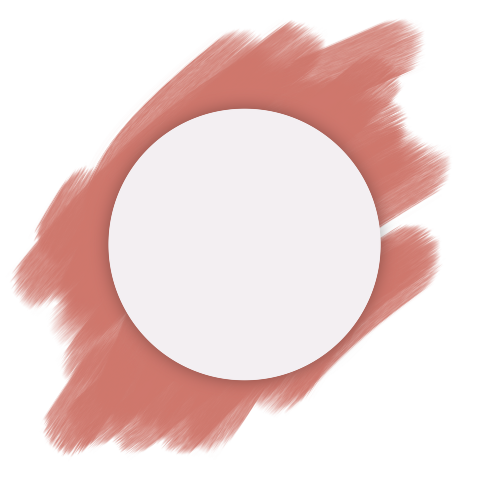 watercolor brush style circle frame png
