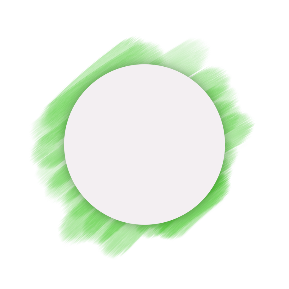 watercolor brush style circle frame png
