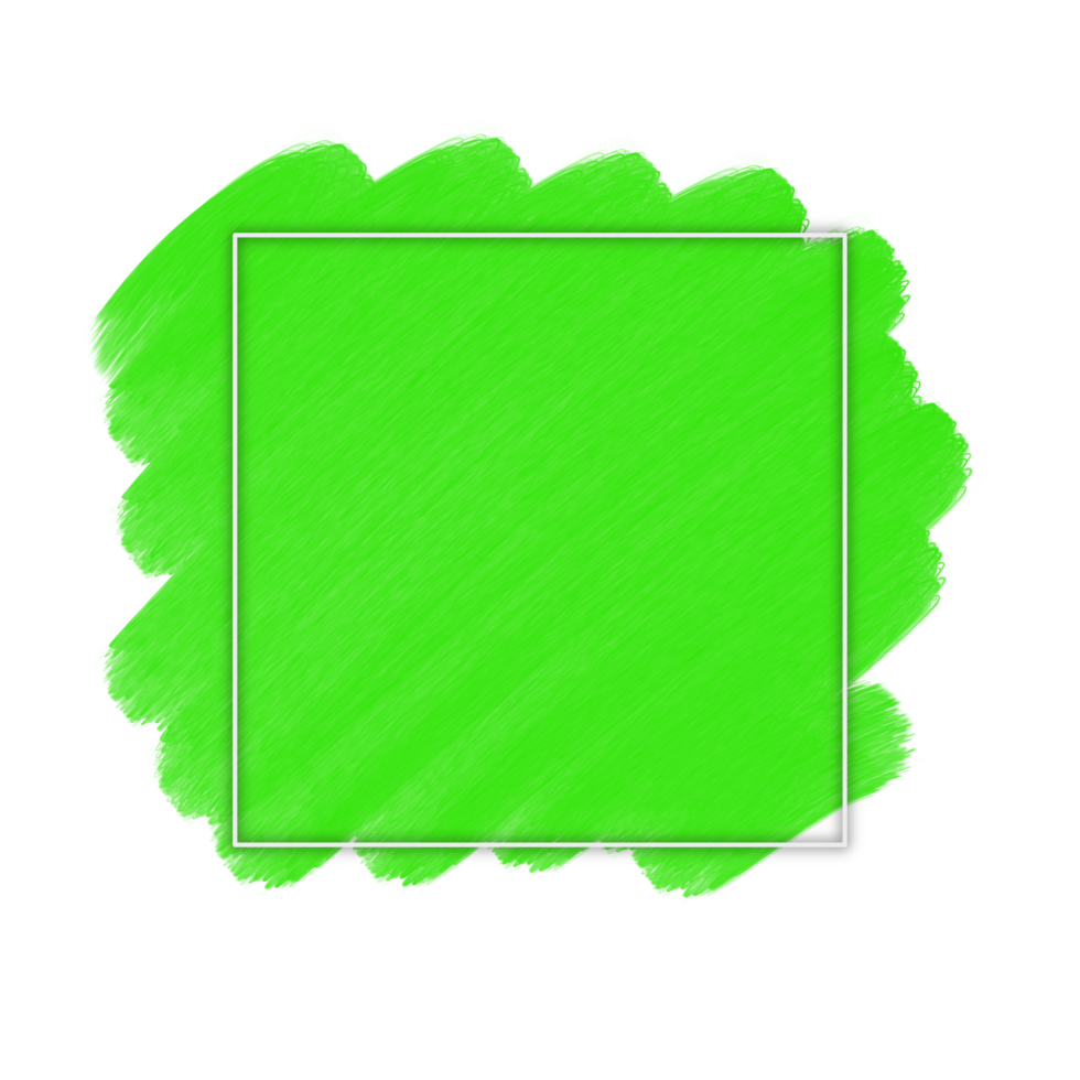 Line Frame With Green Brush Background png