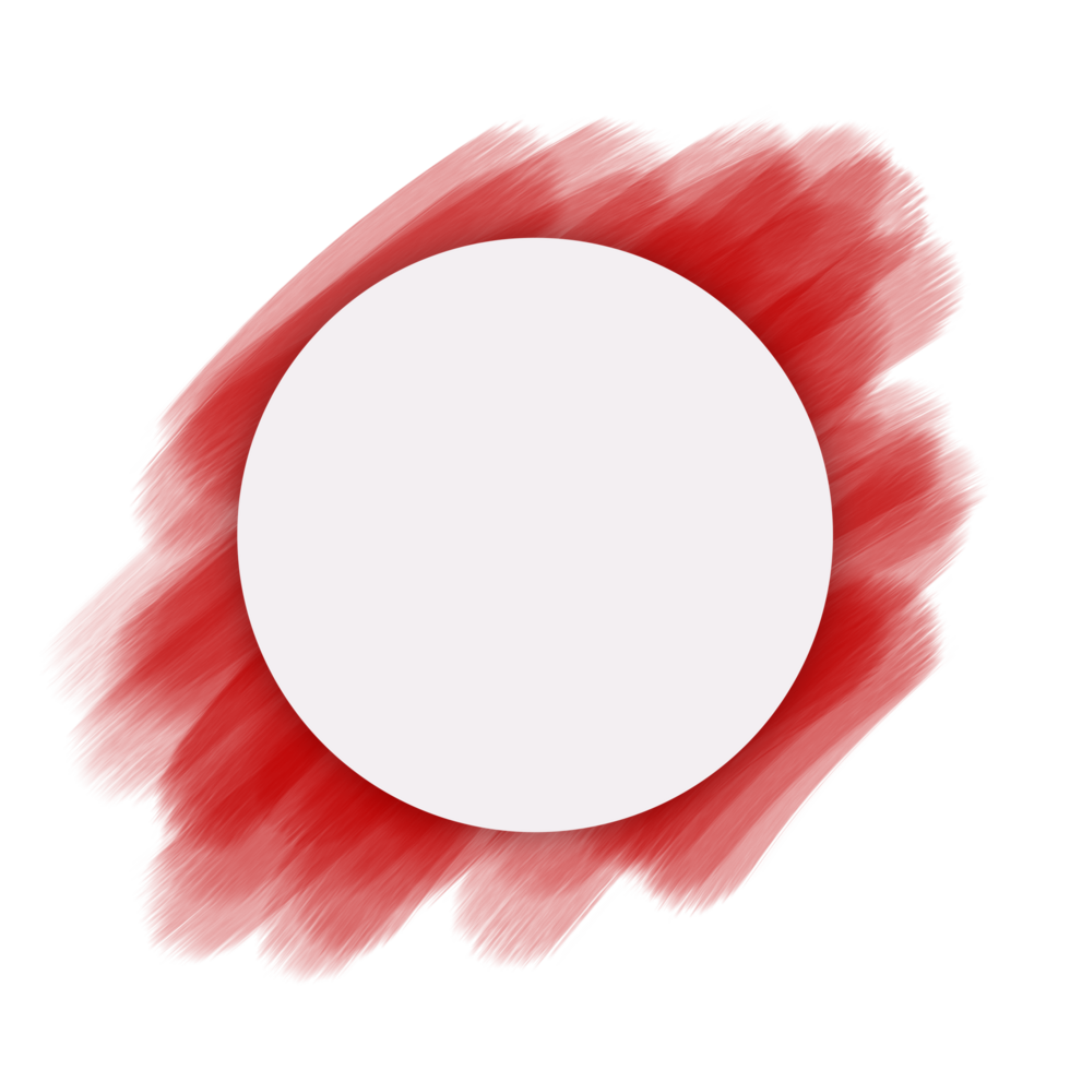 watercolor brush style circle frame png