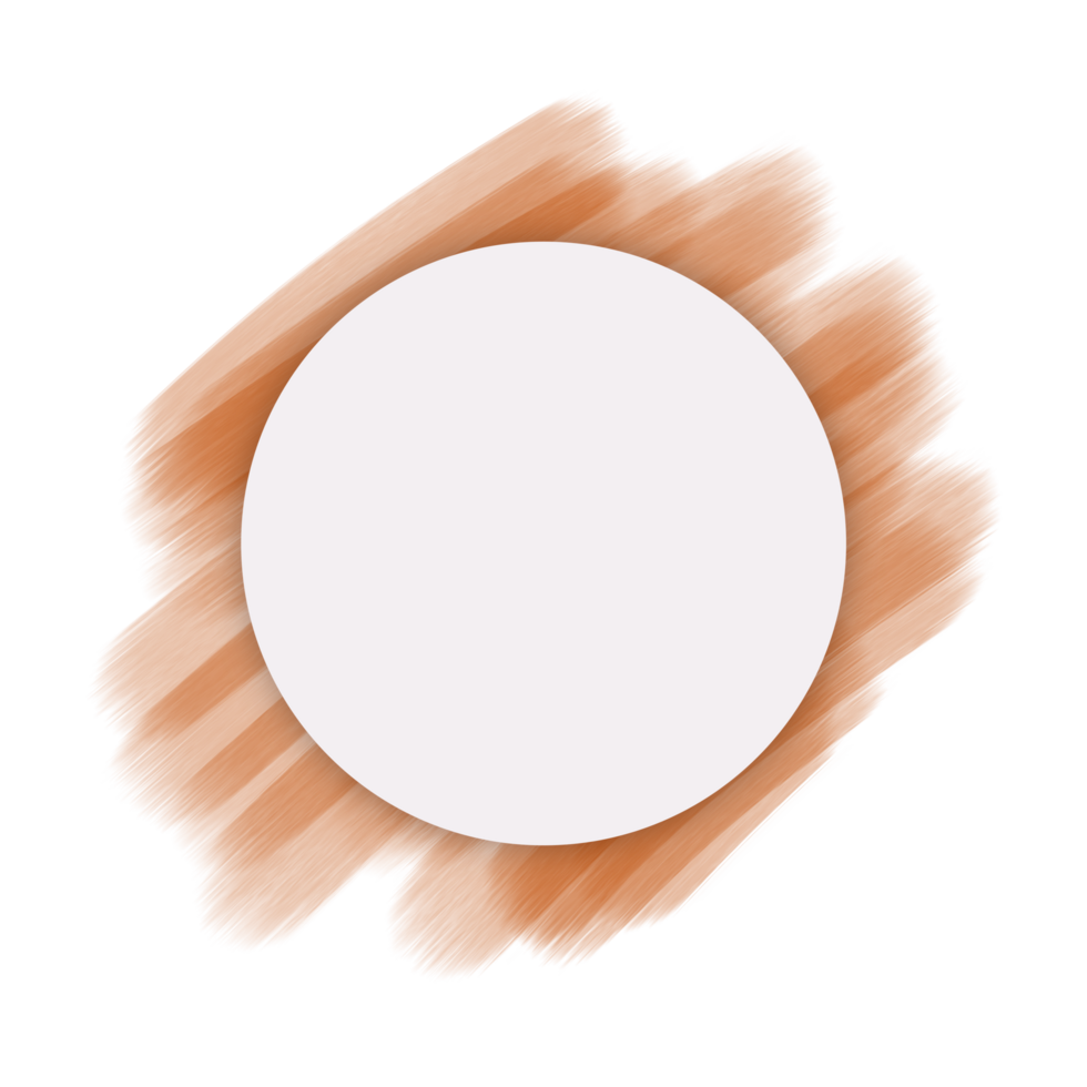 acuarela cepillo estilo circulo marco png