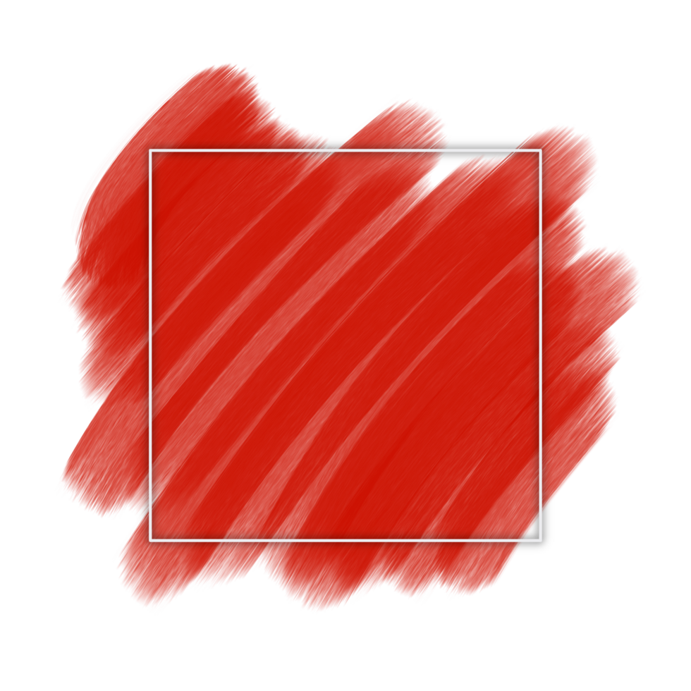 Line Frame With Red Brush Background png