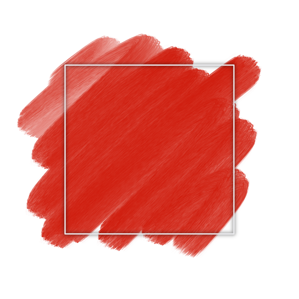 Line Frame With Red Brush Background png