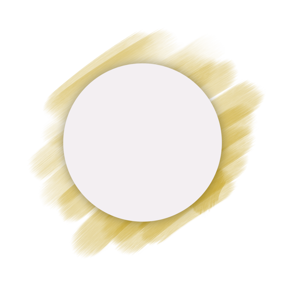 watercolor brush style circle frame png