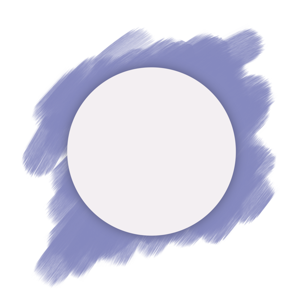 watercolor brush style circle frame png