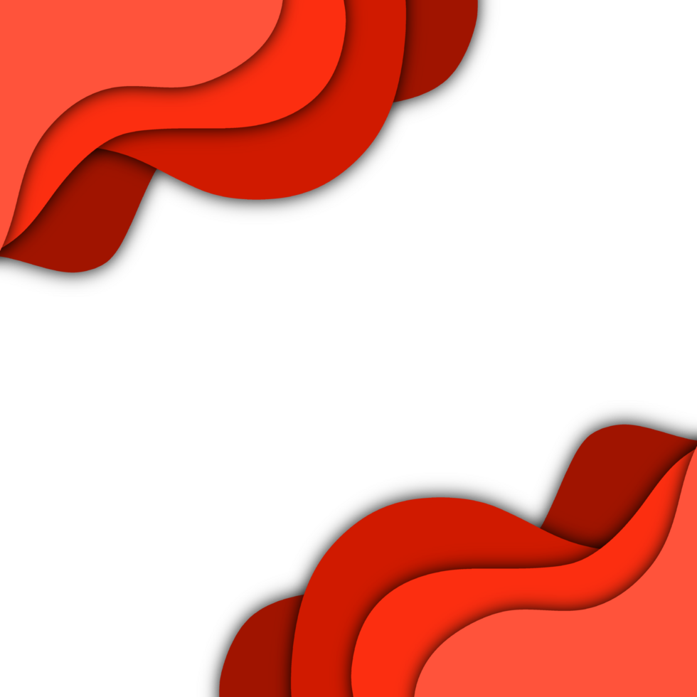 Gradient Red Frame Border png