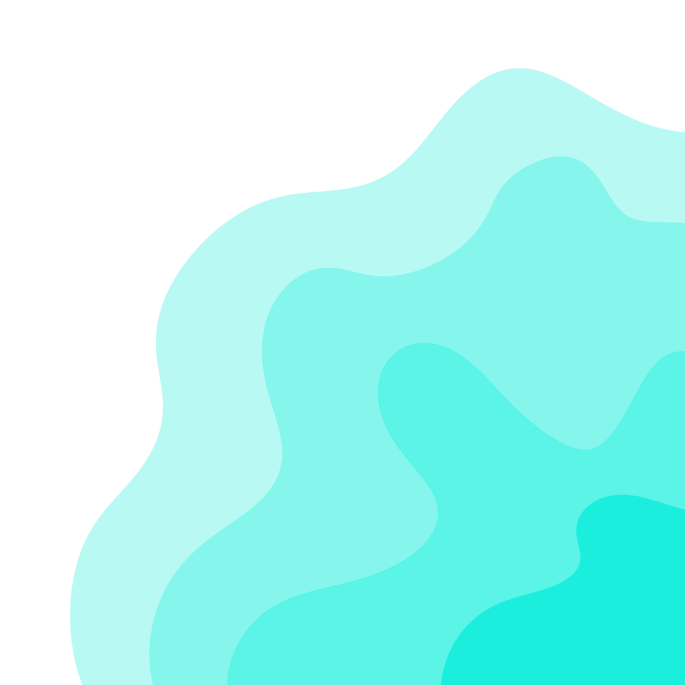 Cyan Wavy Border Frame png