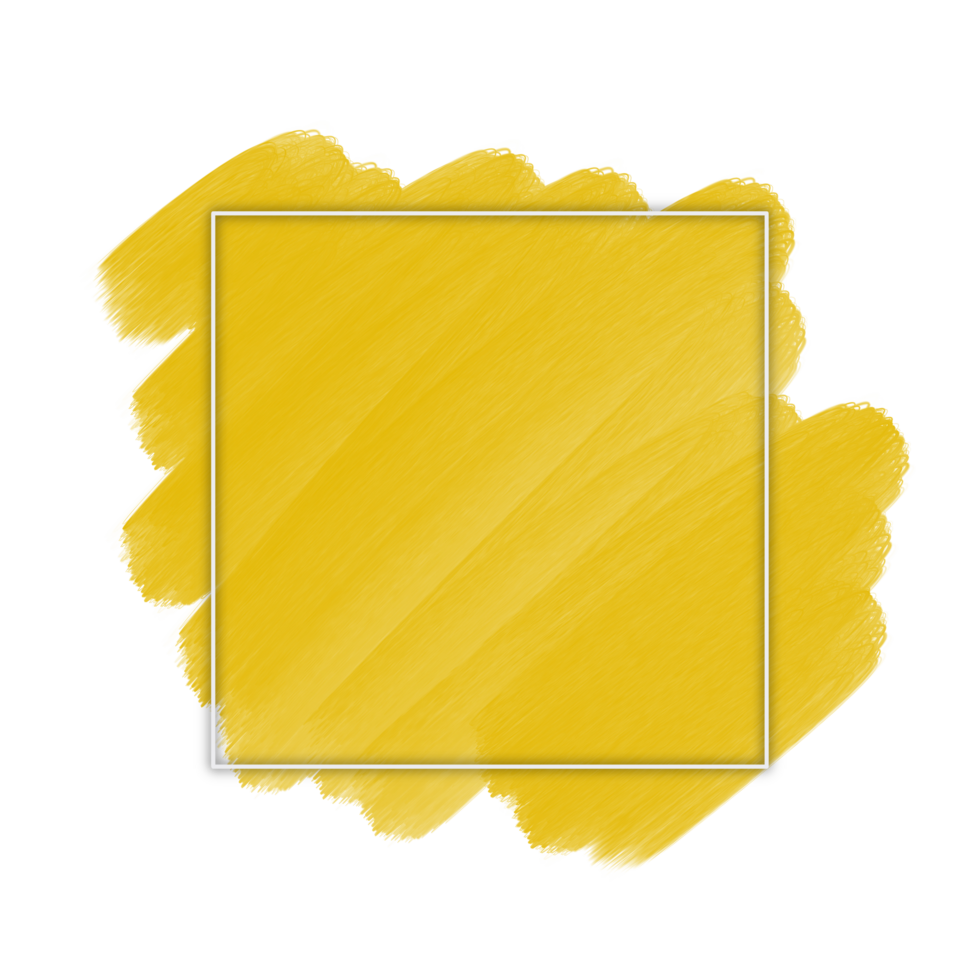 Line Frame With Yellow Brush Background png