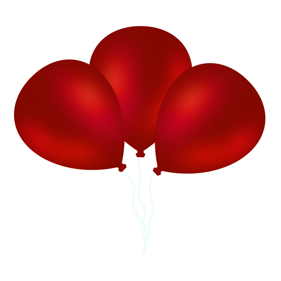 Realistic Red Balloons png