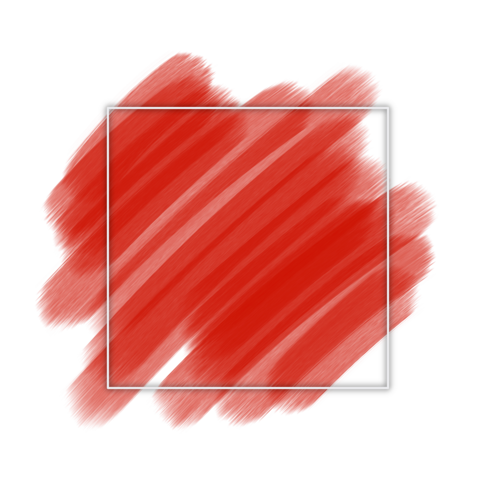 Line Frame With Red Brush Background png