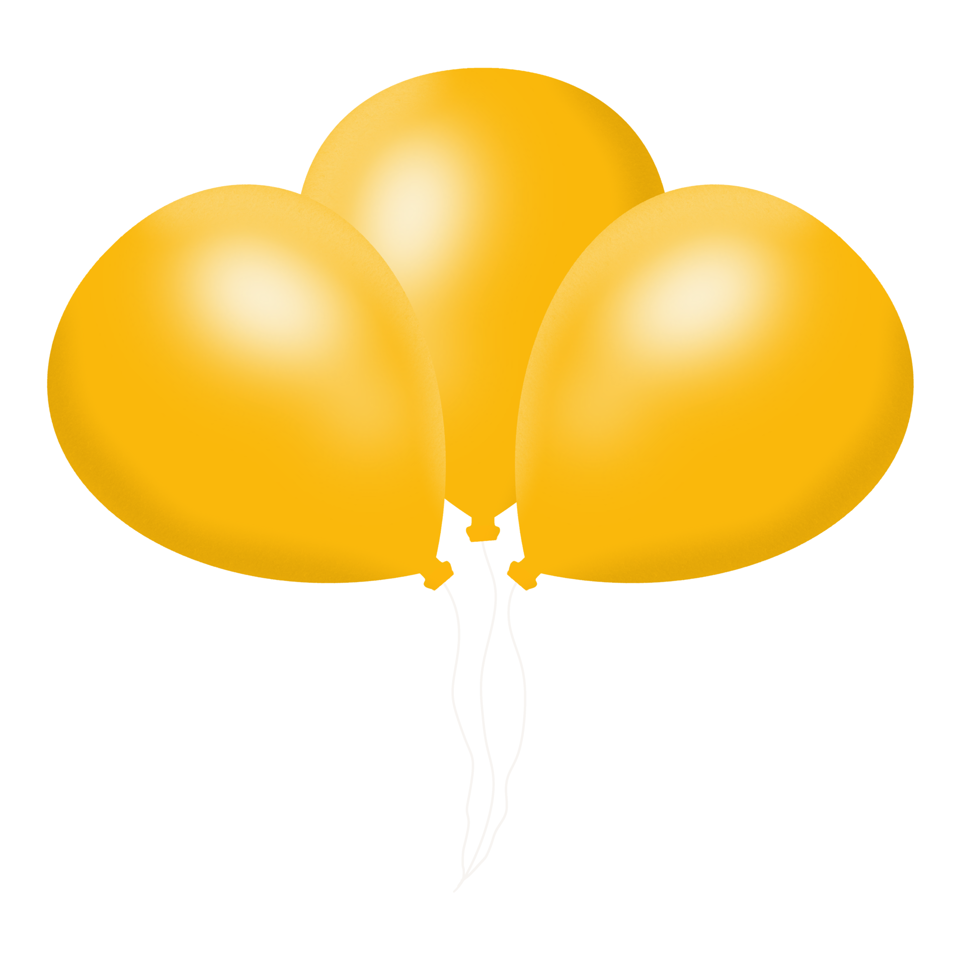 Realistic Yellow Balloons 27726292 PNG