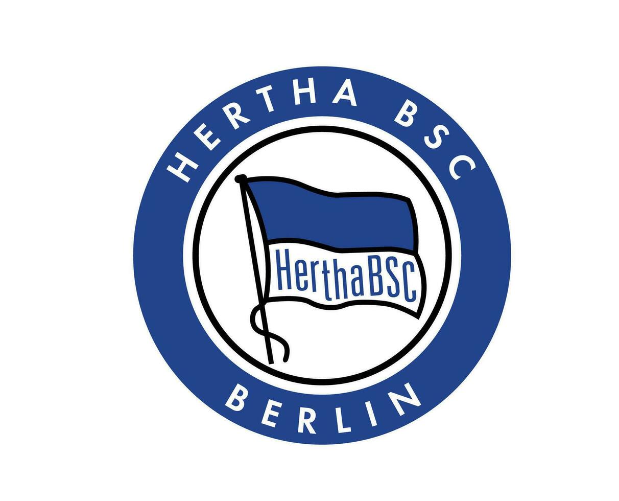 Hertha Berlina logo club símbolo fútbol americano bundesliga Alemania resumen diseño vector ilustración