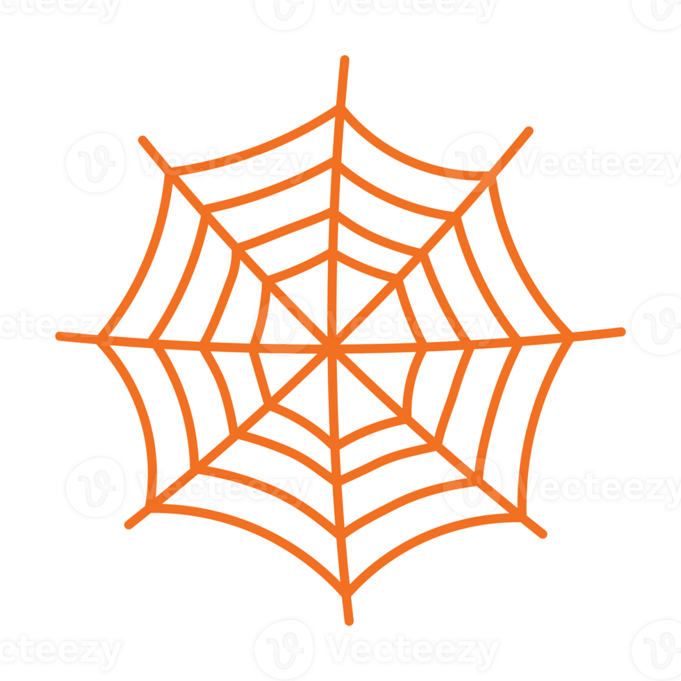 Spider Webs Halloween Icon White Outline Style png