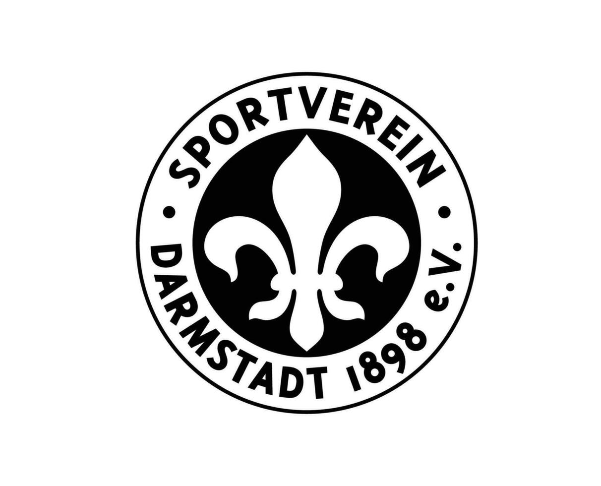 Darmstadt Club Logo Symbol Black Football Bundesliga Germany Abstract Design Vector Illustration