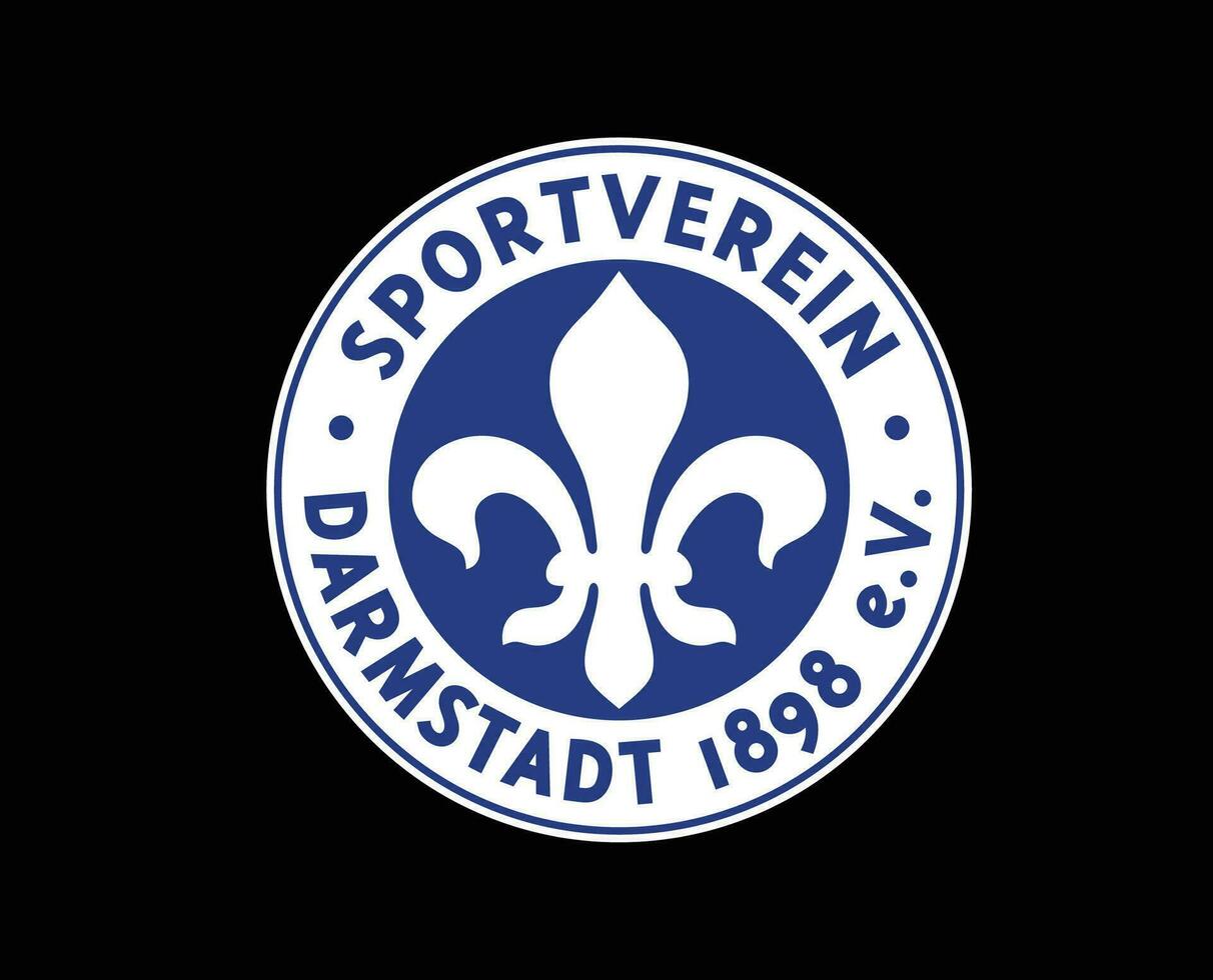 Darmstadt club logo símbolo fútbol americano bundesliga Alemania resumen diseño vector ilustración con negro antecedentes