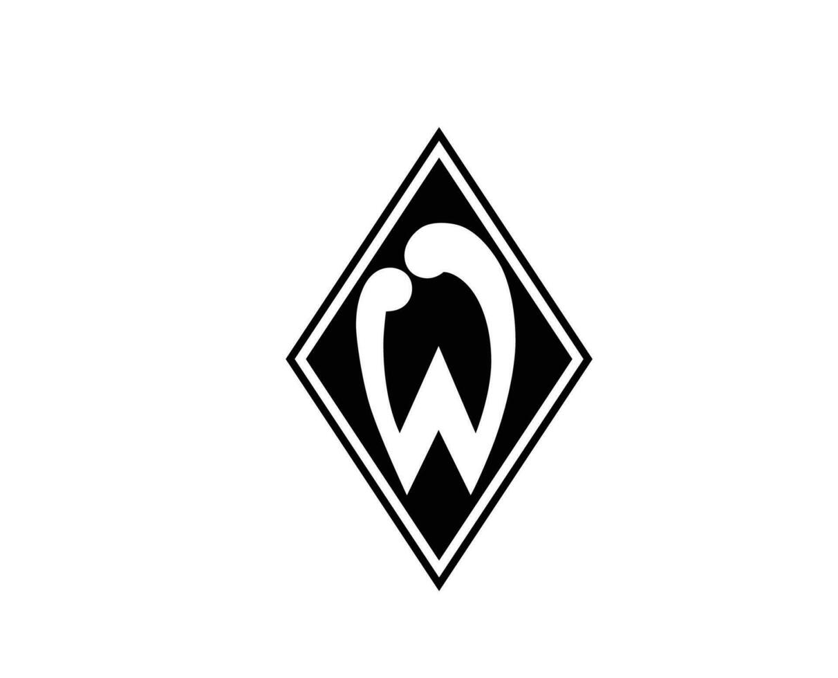 Werder bremen club logo símbolo negro fútbol americano bundesliga Alemania resumen diseño vector ilustración